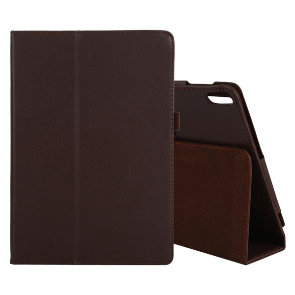 For Lenovo Tab 4 10 Plus (TB-X704) / Tab 4 10 (TB-X304) Litchi Texture Solid Color Horizontal Flip Leather Case with Holder & Pen Slot(Brown)