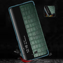 For Samsung Galaxy S21 Ultra 5G Crocodile Texture Display Window Horizontal Flip Leather Case(Brown)