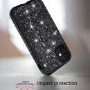 For iPhone 11 3 in 1 Glitter Solid Color TPU + PC Shockproof Case(Black)