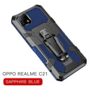 For OPPO Realme C21 / C20 Armor Warrior Shockproof PC + TPU Protective Case(Blue)