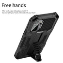 For Xiaomi Poco F3 Vanguard Warrior All Inclusive Double-color Shockproof TPU + PC Protective Case with Holder(Graphite Green)