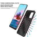 For Xiaomi Redmi Note 10 / 10S Vanguard Warrior All Inclusive Double-color Shockproof TPU + PC Protective Case with Holder(Silver White)