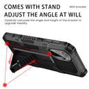 For Xiaomi Redmi Note 10 / 10S Vanguard Warrior All Inclusive Double-color Shockproof TPU + PC Protective Case with Holder(Silver White)