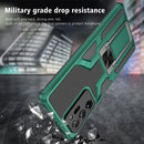 For Samsung Galaxy Note20 Ultra Armor 2 in 1 PC + TPU Magnetic Shockproof Case with Foldable Holder(Green)