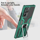 For Samsung Galaxy Note20 Ultra Armor 2 in 1 PC + TPU Magnetic Shockproof Case with Foldable Holder(Green)