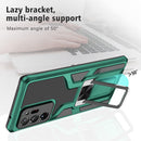 For Samsung Galaxy Note20 Ultra Armor 2 in 1 PC + TPU Magnetic Shockproof Case with Foldable Holder(Green)