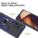 For Samsung Galaxy Note20 Ultra Armor 2 in 1 PC + TPU Magnetic Shockproof Case with Foldable Holder(Blue)