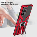 For Samsung Galaxy Note20 Ultra Armor 2 in 1 PC + TPU Magnetic Shockproof Case with Foldable Holder(Red)