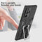 For Samsung Galaxy Note20 Ultra Armor 2 in 1 PC + TPU Magnetic Shockproof Case with Foldable Holder(Black)