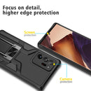 For Samsung Galaxy Note20 Ultra Armor 2 in 1 PC + TPU Magnetic Shockproof Case with Foldable Holder(Black)