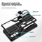 For Samsung Galaxy Note20 Ultra Armor 2 in 1 PC + TPU Magnetic Shockproof Case with Foldable Holder(Black)