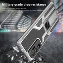 For Samsung Galaxy Note20 Ultra Armor 2 in 1 PC + TPU Magnetic Shockproof Case with Foldable Holder(Silver)