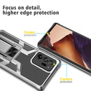 For Samsung Galaxy Note20 Ultra Armor 2 in 1 PC + TPU Magnetic Shockproof Case with Foldable Holder(Silver)