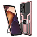 For Samsung Galaxy Note20 Ultra Armor 2 in 1 PC + TPU Magnetic Shockproof Case with Foldable Holder(Rose Gold)
