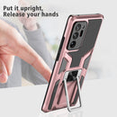 For Samsung Galaxy Note20 Ultra Armor 2 in 1 PC + TPU Magnetic Shockproof Case with Foldable Holder(Rose Gold)
