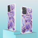 For Xiaomi Poco M3 / Note 9 4G / Redmi 9 Power / Redmi 9T 3D Electroplating Marble Pattern TPU Protective Case(Dark Purple)