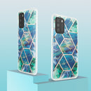 For Xiaomi Poco M3 / Note 9 4G / Redmi 9 Power / Redmi 9T 3D Electroplating Marble Pattern TPU Protective Case(Blue Green)