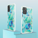 For Xiaomi Poco M3 / Note 9 4G / Redmi 9 Power / Redmi 9T 3D Electroplating Marble Pattern TPU Protective Case(Green)