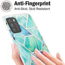 For Xiaomi Poco M3 / Note 9 4G / Redmi 9 Power / Redmi 9T 3D Electroplating Marble Pattern TPU Protective Case(Green)