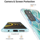 For Xiaomi Poco M3 / Note 9 4G / Redmi 9 Power / Redmi 9T 3D Electroplating Marble Pattern TPU Protective Case(Green)