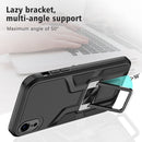 Armor 2 in 1 PC + TPU Magnetic Shockproof Case with Foldable Holder For iPhone XR(Black)
