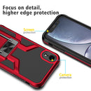Armor 2 in 1 PC + TPU Magnetic Shockproof Case with Foldable Holder For iPhone XR(Red)