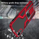 Armor 2 in 1 PC + TPU Magnetic Shockproof Case with Foldable Holder For iPhone XR(Red)