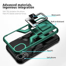 Armor 2 in 1 PC + TPU Magnetic Shockproof Case with Foldable Holder For iPhone XR(Green)