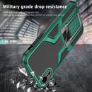 Armor 2 in 1 PC + TPU Magnetic Shockproof Case with Foldable Holder For iPhone XR(Green)
