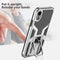 Armor 2 in 1 PC + TPU Magnetic Shockproof Case with Foldable Holder For iPhone XR(Silver)