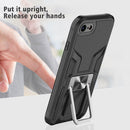 Armor 2 in 1 PC + TPU Magnetic Shockproof Case with Foldable Holder For iPhone 7 / 8(Black)