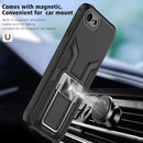 Armor 2 in 1 PC + TPU Magnetic Shockproof Case with Foldable Holder For iPhone 7 / 8(Black)
