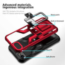 Armor 2 in 1 PC + TPU Magnetic Shockproof Case with Foldable Holder For iPhone 7 / 8(Red)