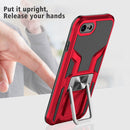 Armor 2 in 1 PC + TPU Magnetic Shockproof Case with Foldable Holder For iPhone 7 / 8(Red)