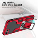 Armor 2 in 1 PC + TPU Magnetic Shockproof Case with Foldable Holder For iPhone 7 / 8(Red)