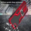 Armor 2 in 1 PC + TPU Magnetic Shockproof Case with Foldable Holder For iPhone 7 / 8(Red)