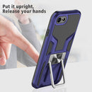 Armor 2 in 1 PC + TPU Magnetic Shockproof Case with Foldable Holder For iPhone 7 / 8(Blue)