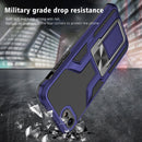 Armor 2 in 1 PC + TPU Magnetic Shockproof Case with Foldable Holder For iPhone 7 / 8(Blue)