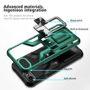 Armor 2 in 1 PC + TPU Magnetic Shockproof Case with Foldable Holder For iPhone 7 / 8(Green)