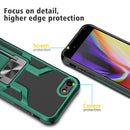 Armor 2 in 1 PC + TPU Magnetic Shockproof Case with Foldable Holder For iPhone 7 / 8(Green)