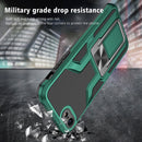 Armor 2 in 1 PC + TPU Magnetic Shockproof Case with Foldable Holder For iPhone 7 / 8(Green)