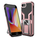 Armor 2 in 1 PC + TPU Magnetic Shockproof Case with Foldable Holder For iPhone 7 / 8(Rose Gold)