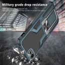 Armor 2 in 1 PC + TPU Magnetic Shockproof Case with Foldable Holder For iPhone 7 / 8(Cyan)