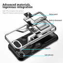 Armor 2 in 1 PC + TPU Magnetic Shockproof Case with Foldable Holder For iPhone 7 / 8(Silver)