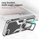 Armor 2 in 1 PC + TPU Magnetic Shockproof Case with Foldable Holder For iPhone 7 / 8(Silver)