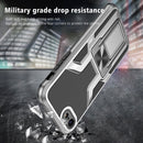 Armor 2 in 1 PC + TPU Magnetic Shockproof Case with Foldable Holder For iPhone 7 / 8(Silver)