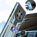 For Xiaomi Redmi Note 9 Pro Armor 2 in 1 PC + TPU Magnetic Shockproof Case with Foldable Holder(Black)