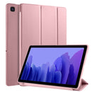 For Samsung Galaxy A7 10.4 (2020) T500 3-folding Horizontal Flip Honeycomb TPU Shockproof + PU Leather Case with Holder(Rose Gold)