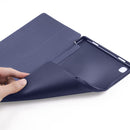 For Samsung Galaxy A7 10.4 (2020) T500 3-folding Horizontal Flip Honeycomb TPU Shockproof + PU Leather Case with Holder(Dark Blue)