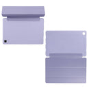 For Samsung Galaxy A7 10.4 (2020) T500 3-folding Horizontal Flip Honeycomb TPU Shockproof + PU Leather Case with Holder(Purple)